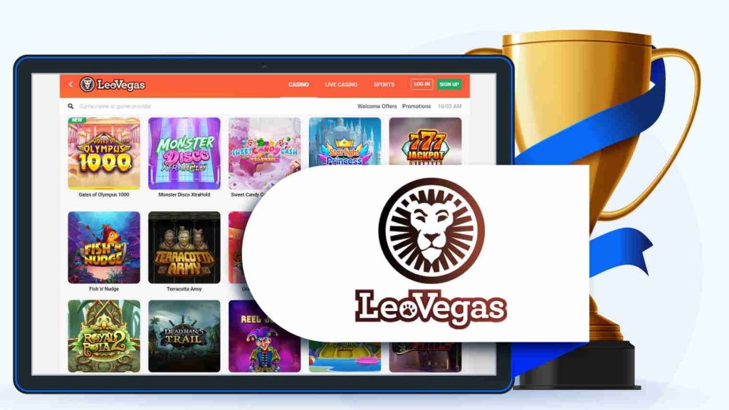 LeoVegas 赌场杯拼贴。